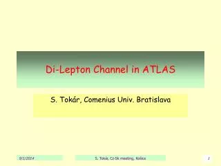 Di-Lepton Channel in ATLAS