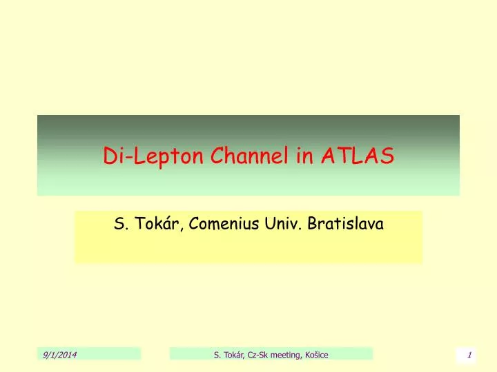 di lepton channel in atlas