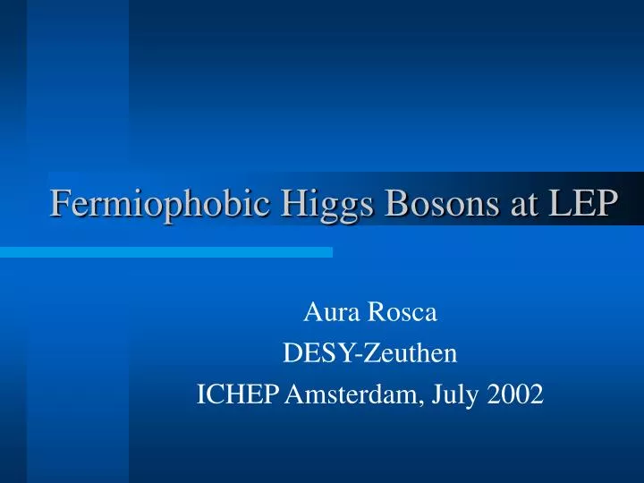 fermiophobic higgs bosons at lep