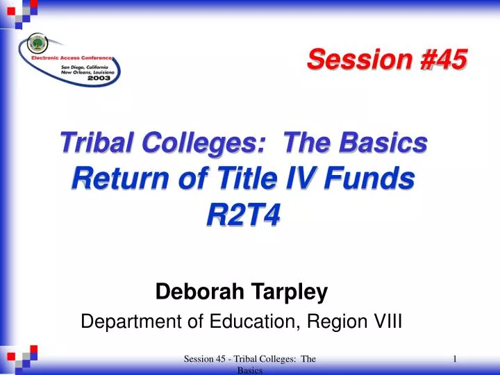 tribal colleges the basics return of title iv funds r2t4