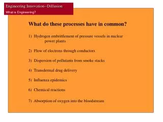 What do these processes have in common? 1) Hydrogen embrittlement of pressure vessels in nuclear