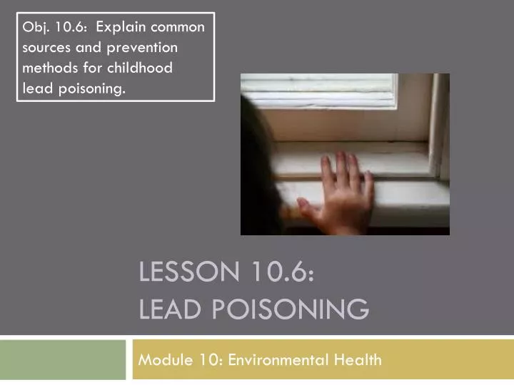 lesson 10 6 lead poisoning