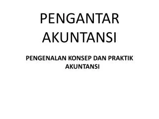 pengantar akuntansi