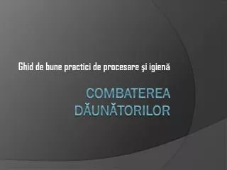 ghid de bune practici de procesare i igien