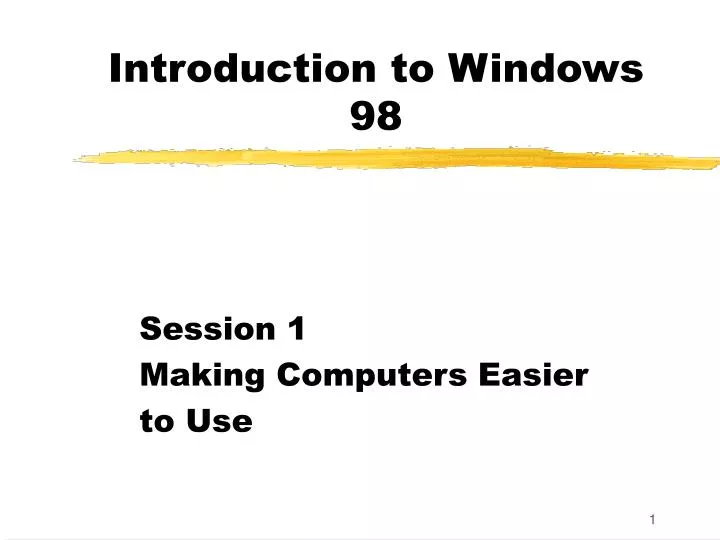 introduction to windows 98