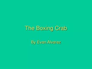 The Boxing Crab