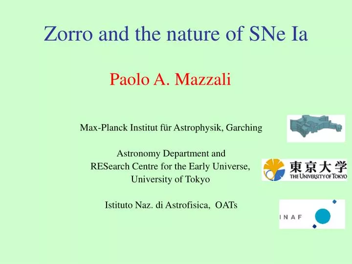 zorro and the nature of sne ia