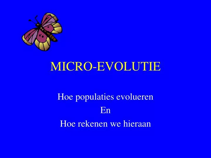 micro evolutie