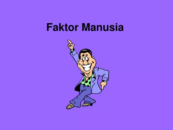 faktor manusia