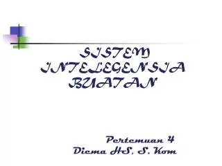 sistem intelegensia buatan