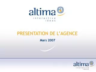 presentation de l agence