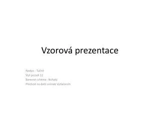vzorov prezentace