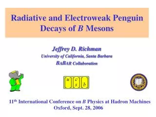 Radiative and Electroweak Penguin Decays of B Mesons