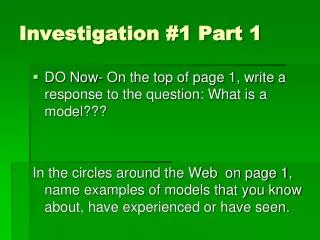 Investigation #1 Part 1