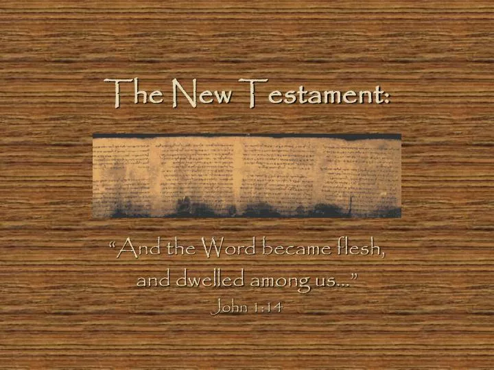 the new testament