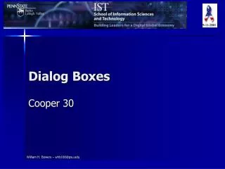 Dialog Boxes