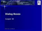 Dialog Boxes - slide 1