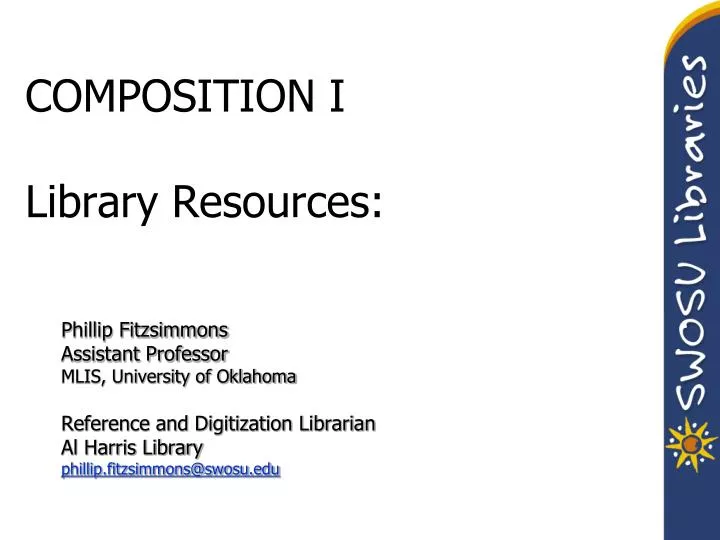 composition i library resources