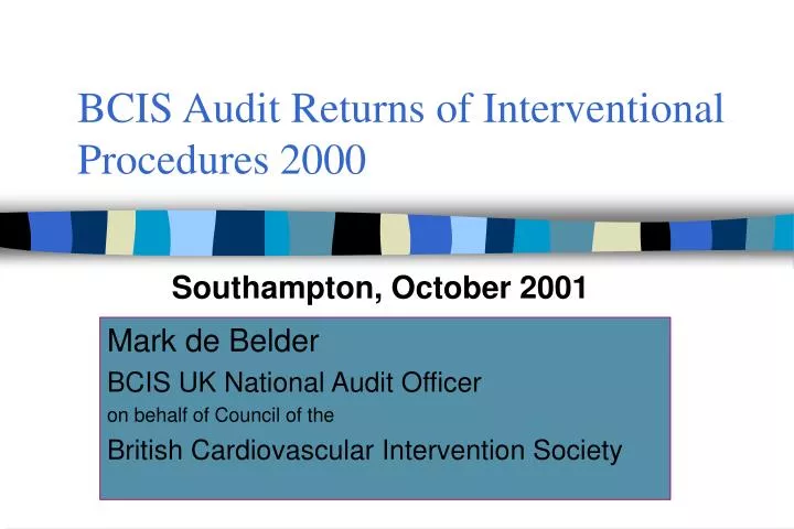 bcis audit returns of interventional procedures 2000