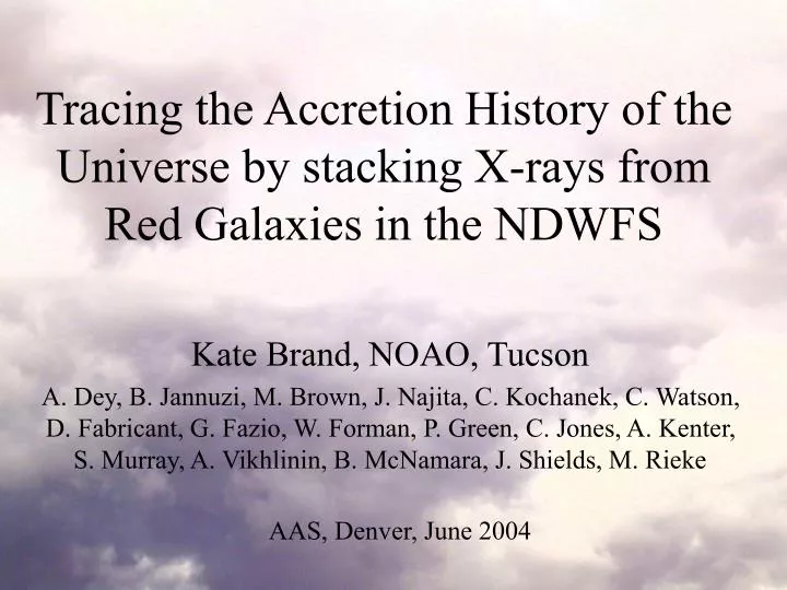 tracing the accretion history of the universe by stacking x rays from red galaxies in the ndwfs