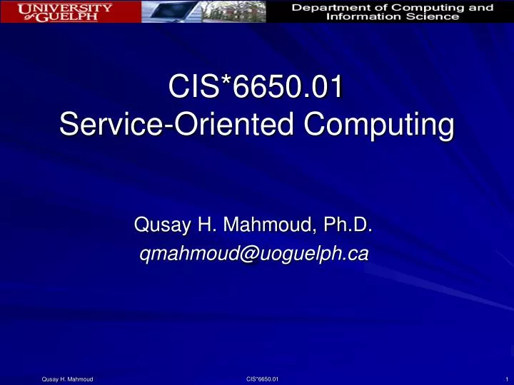 cis 6650 01 service oriented computing