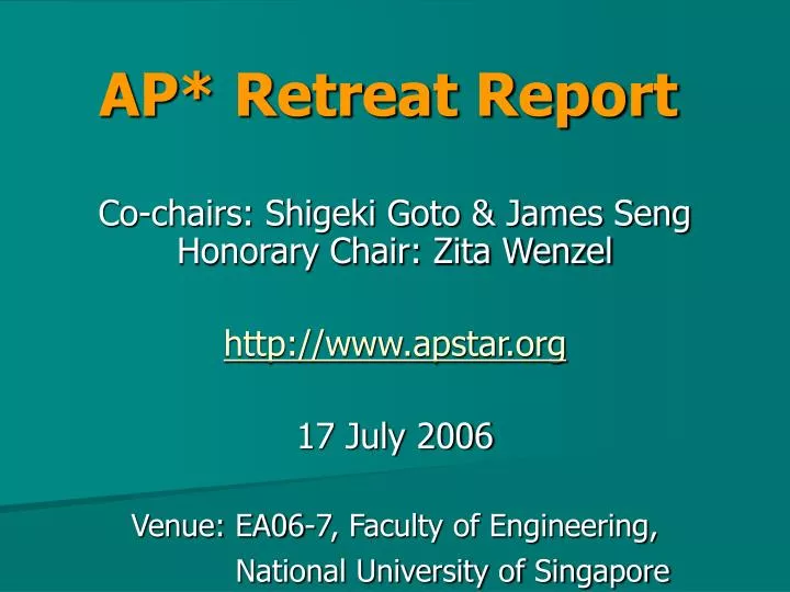 ap retreat report