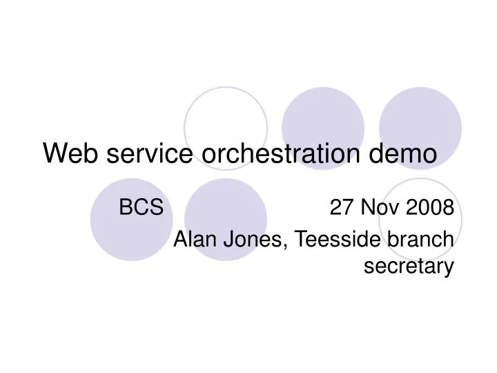 web service orchestration demo