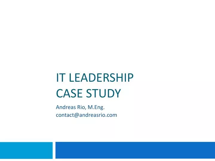 leadership case study presentation