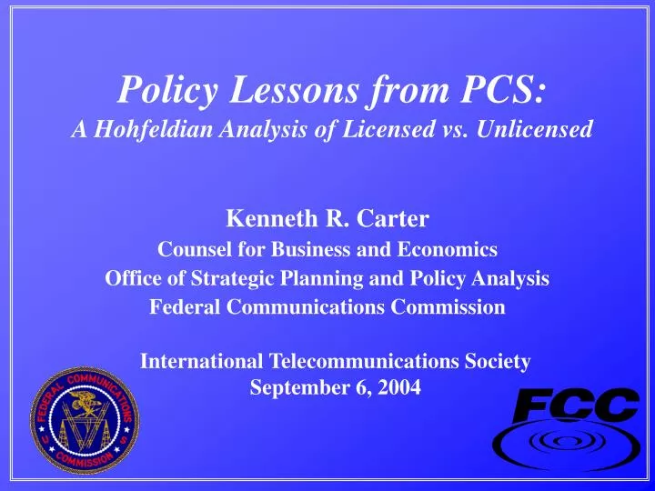 policy lessons from pcs a hohfeldian analysis of licensed vs unlicensed
