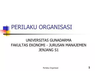 perilaku organisasi