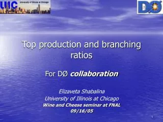 Top production and branching ratios