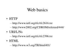 Web basics