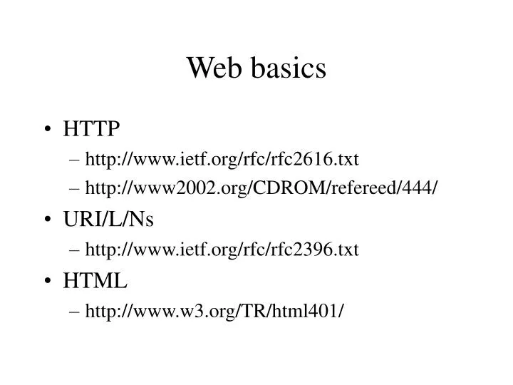 web basics