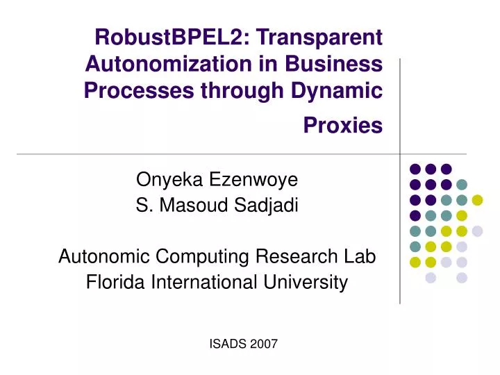 robustbpel2 transparent autonomization in business processes through dynamic proxies