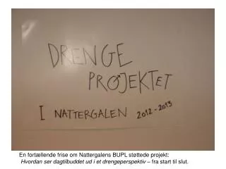 En fortællende frise om Nattergalens BUPL støttede projekt:
