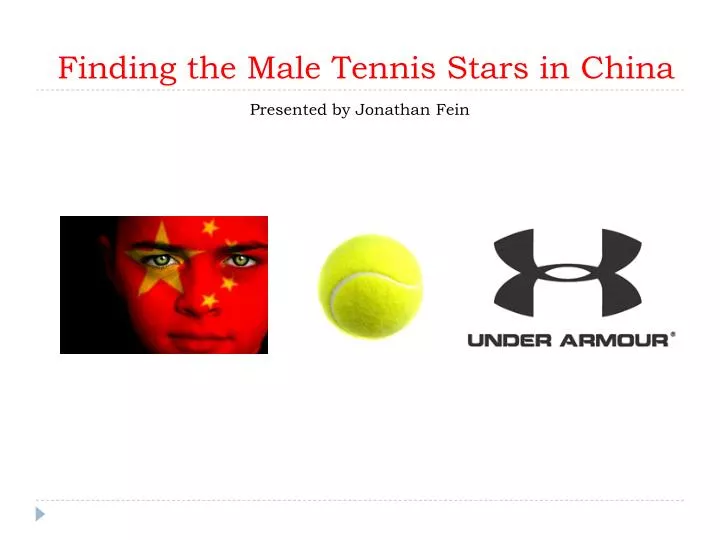 finding the male tennis stars in china