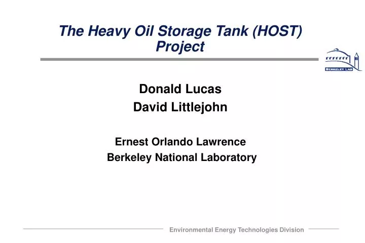 the heavy oil storage tank host project
