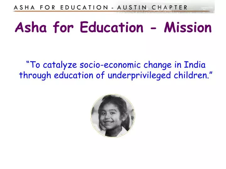 asha for education mission