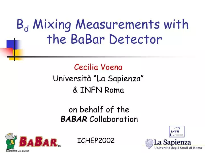 b d mixing measurements with the babar detector