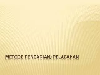 metode pencarian pelacakan