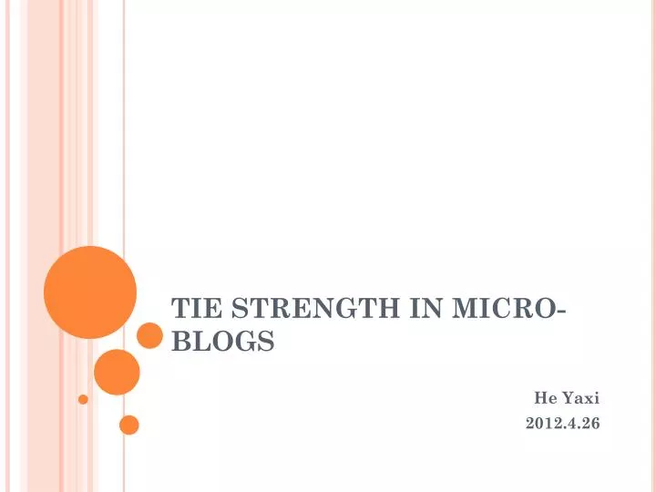tie strength in micro blogs
