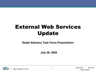 External Web Services Update