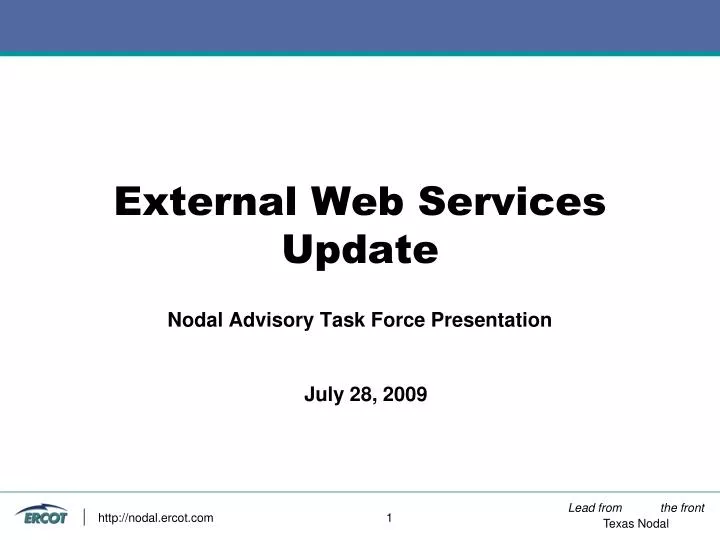 external web services update