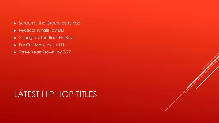 latest hip hop titles