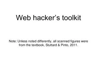Tools used by web hackers
