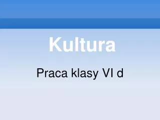 praca klasy vi d