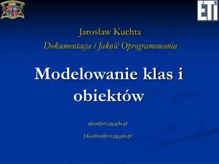 jaros aw kuchta dokumentacja i jako oprogramowania