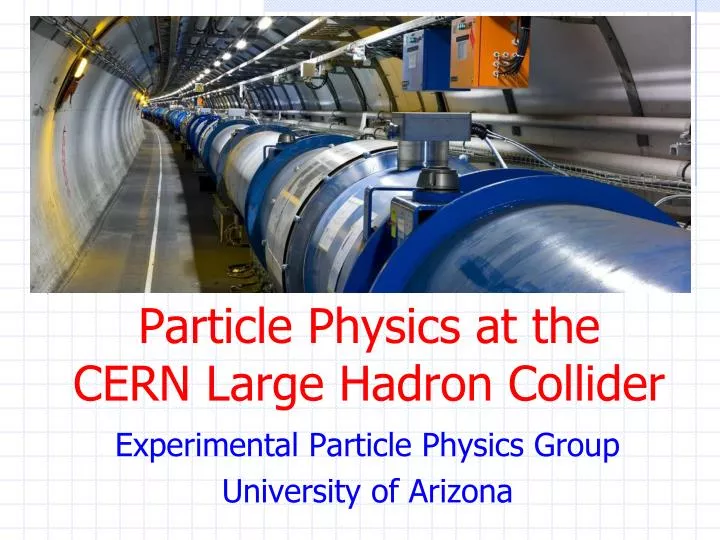 particle physics at the cern large hadron collider
