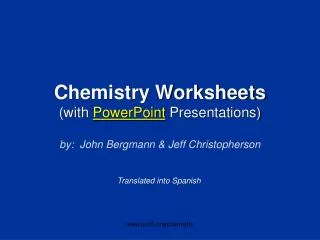 Chemistry Worksheets (with PowerPoint Presentations)