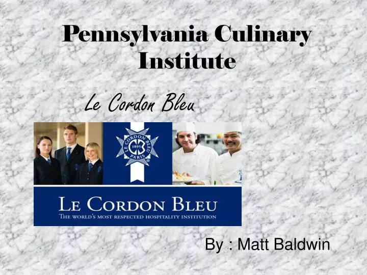 pennsylvania culinary institute